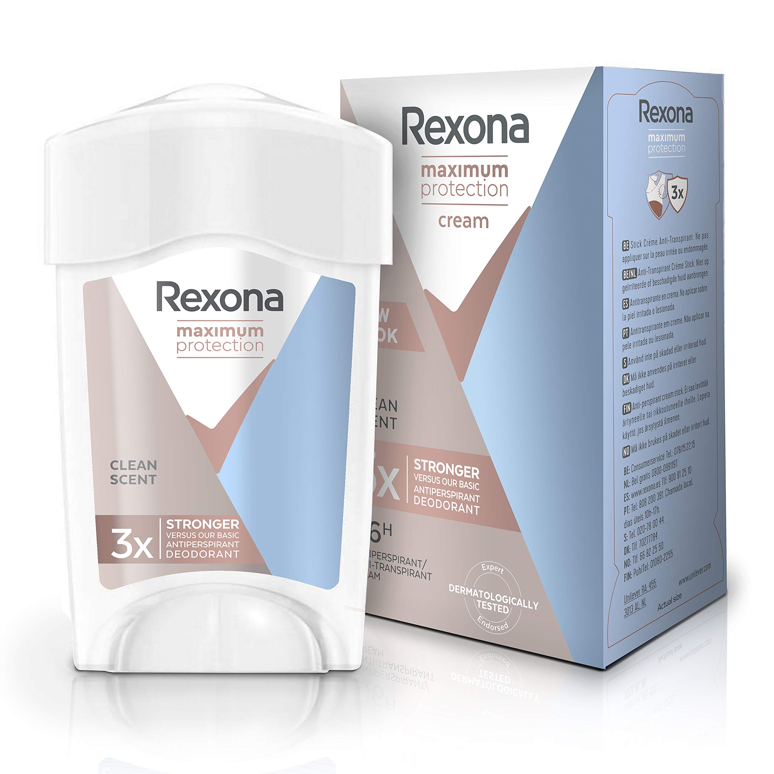 STICK REXONA BOITE 50ML CLEAN SCENT